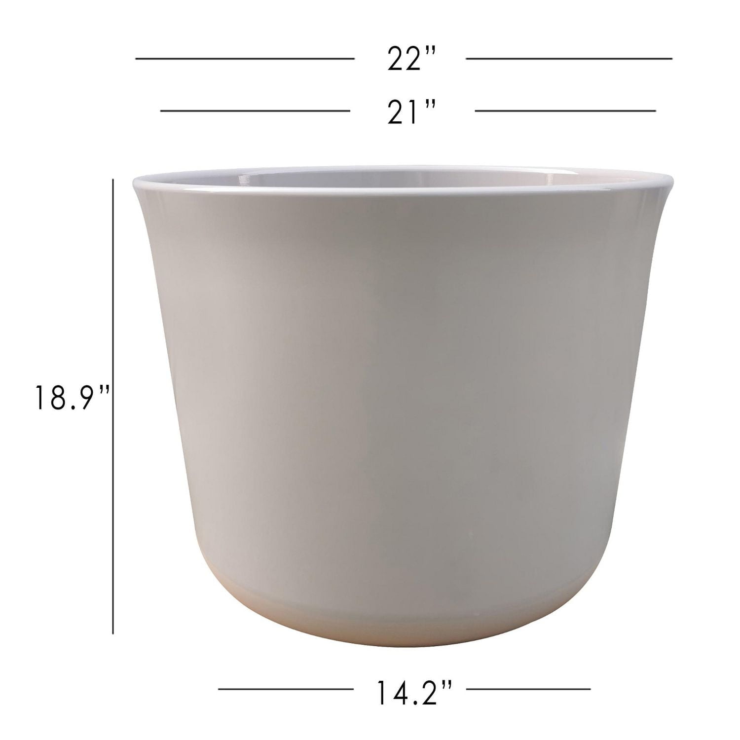 Tres Grande Jardiniere en Plastique Gris Holden de Hometrends