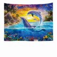 thumbnail image 1 of Tapicería Underwater World Dolphin de 150 x 150 cm en microtela, 1 of 2