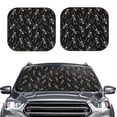 thumbnail image 2 of Vsdgher Happy Skeletons Dancing Print Car Windshield Sun Shade, Reflective Sunshade Window Sunshade Sun Visor Protector Fit for Cars,Trucks,SUVs-Medium, 2 of 6