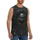 thumbnail image 2 of Fotbe Ornate Dark Skull Book Men's Camiseta sin Mangas Estampada para Hombres, Playera Casual para Gimnasio, Entrenamiento, Playa-XX-Large, 2 of 7