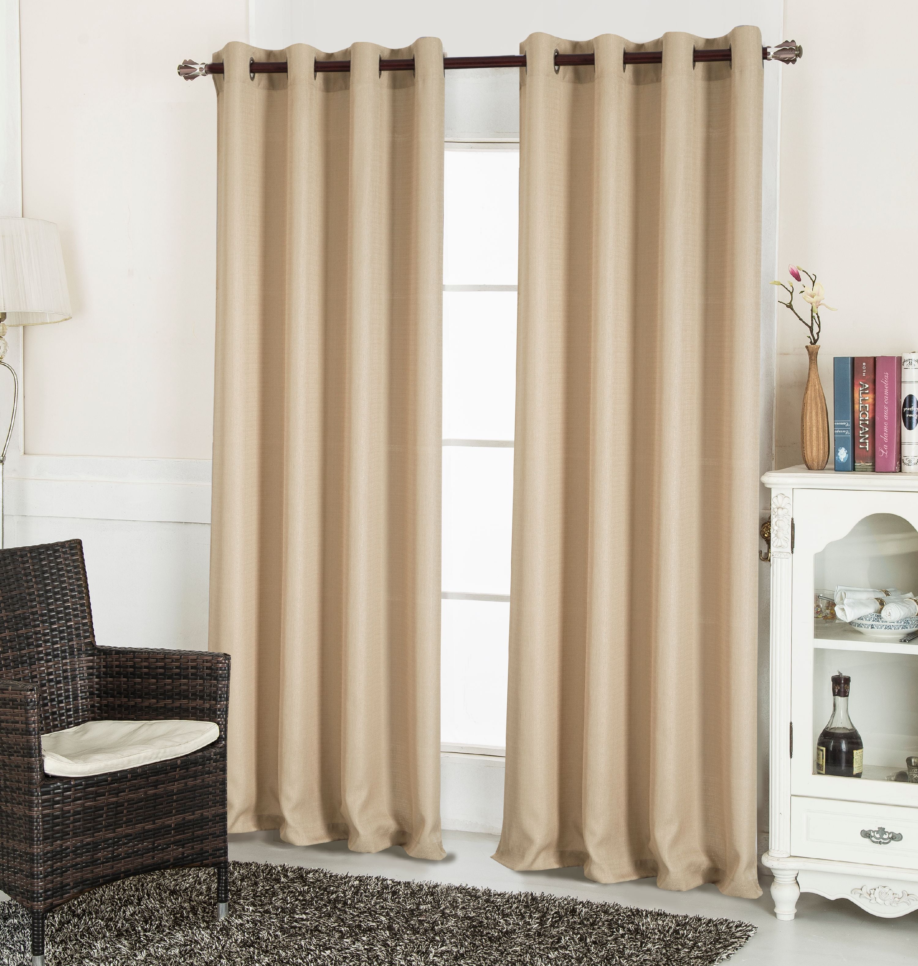 Layne Textured 54 x 90 in. Grommet Curtain Panel, Gold
