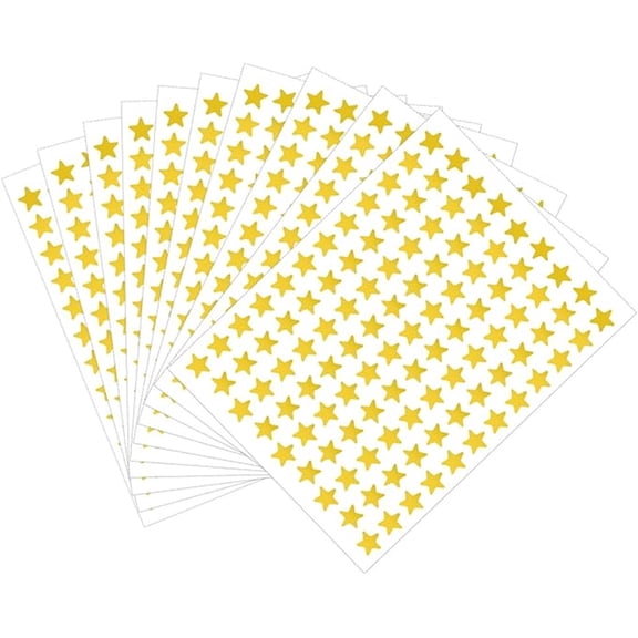 Gold Star Stickers,Foil Star Stickers,Small Star Stickers for Motivator Behavior,2160 PCS/20 Sheets Star Stickers for Kids Reward for School,Classroom,Teacher Supplies,DIY
