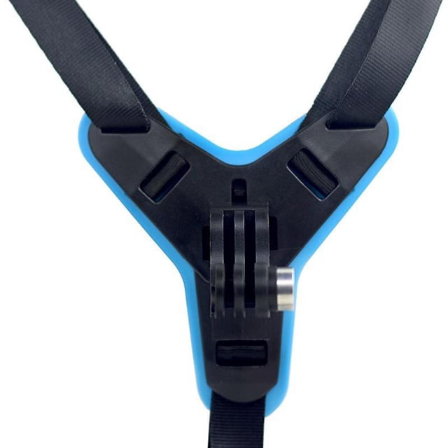 Soporte De Montaje De Mentón Para Casco De Plástico Para Cámara 8/7/6/5 Azul negro y azul-B shamjiam Cámara deportiva Montaje de barbilla
