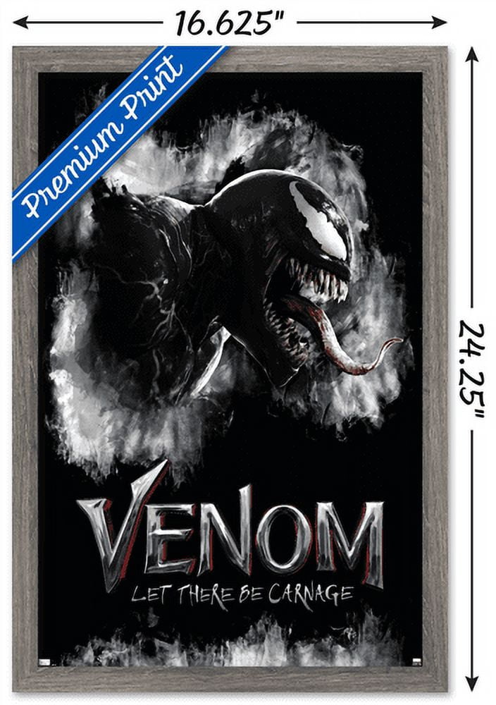 Marvel Venom: Let There be Carnage - Profile Wall Poster, 14.725" x 22.375", Framed