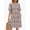 Blue Flower, variant on Women Summer Dress Short Sleeve V Neck Sundress Blue Casual Mini Shift Dress with Pockets Clothes Size XL