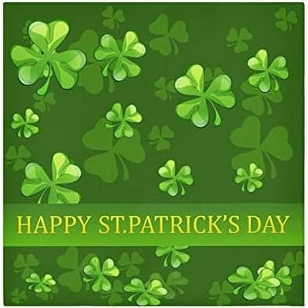 

Hyjoy 20*20in St Patrick s Day Clover Cloth Napkins Set of 4 Oversized Washable Reusable Polyester Dinner Table Napkins for Family Restaurant Party Decor