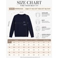 thumbnail image 7 of QUALFORT Women’s Cable Knit Sweater, Crew Neck Lightweight Long Sleeve Pullover, Navy, Size M, 7 of 7