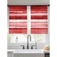 thumbnail image 3 of Semi Sheer Window Curtains 54 Inches Long, Red Ombre Rod Pocket Voile Silky Chiffon Curtain Treatment Drapes for Kitchen, Living Room, Modern Abstract Art Farmhouse 52"x54", 2 Panels, 3 of 9