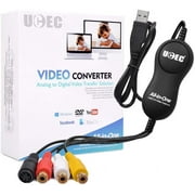 UCEC USB 2.0 Video Capture Card Device, VHS VCR TV to DVD Converter for Mac OS X PC Windows 7 8 10