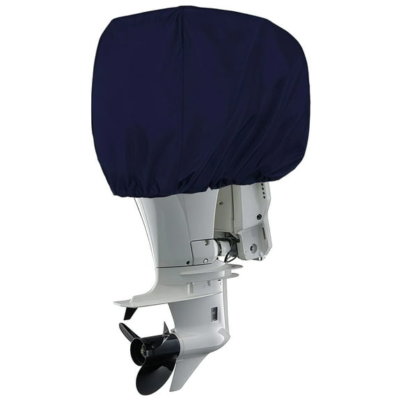 Outboard Motor Cover, Waterproof Oxford Fabric Boat Engine Protection, Sunlight and Dust Resistant, Adjustable Fit for 50-115HP Outboard Motors, Includes Storage Bag