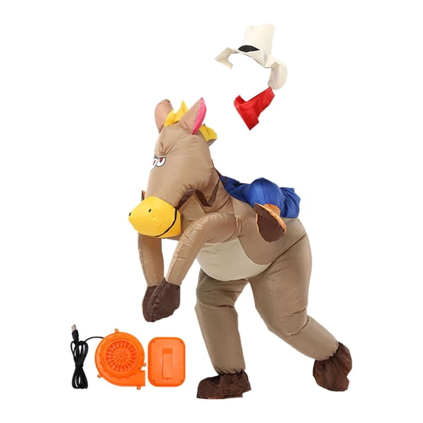 Disfraz inflable para montar a caballo, celebración de Pascua, Año Nuevo, decoración de Halloween Gris