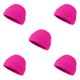 thumbnail image 3 of Guardurnaity Sombreros de mujer Sombreros de color sólido simple Accesorio de ropa Sombrero de adulto Sombrero de punto unisex flexible para al Rosa roja 5piezas, 3 of 6