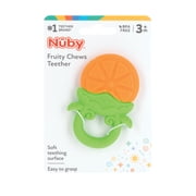Nuby Fruity Chews Silicone Teether for Babies, Orange