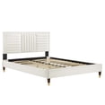 thumbnail image 5 of Modway Sofia Channel Tufted Performance Velvet Twin Platform Bed in White, 5 of 8