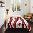 thumbnail image 4 of Red White Moire Tapestry for Bedroom Wall Hanging Tapestry, Modern Abstract Art Ceiling Backdrop Tapestries Poster Blanket Wall Decor for Teens Room Living Room Dorm 59" x 79", 4 of 8