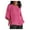Hot Pink, variant on Ladies Tops and Blouses Summer Solid Color Cotton Linen Tshirts Trendy Cropped Sleeves Crewneck Shirts Loose Casual