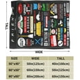thumbnail image 4 of Blanket TV Show Flannel Blanket All Season Throw Blanket for Couch Bed Soft (Black, 60x50 in), 4 of 6
