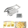 thumbnail image 2 of Cortador de patatas de acero inoxidable, cortador de verduras y patatas fritas, cortador de patatas fritas, rebanador, picador, 2 of 5