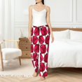 thumbnail image 5 of Uemuo Tulips Flowers Pattern Women's Wide Leg Palazzo Lounge Pants with Pockets Light Weight Loose Comfy Casual Pajama Pants-Small, 5 of 9