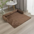 thumbnail image 6 of Household Winter Pet Plush Mat Bedroom Sofa Couch Floor Pad Small Medium Animal Resting Sleeping Warm Bed Washable Coffee 90x120cm, 6 of 10