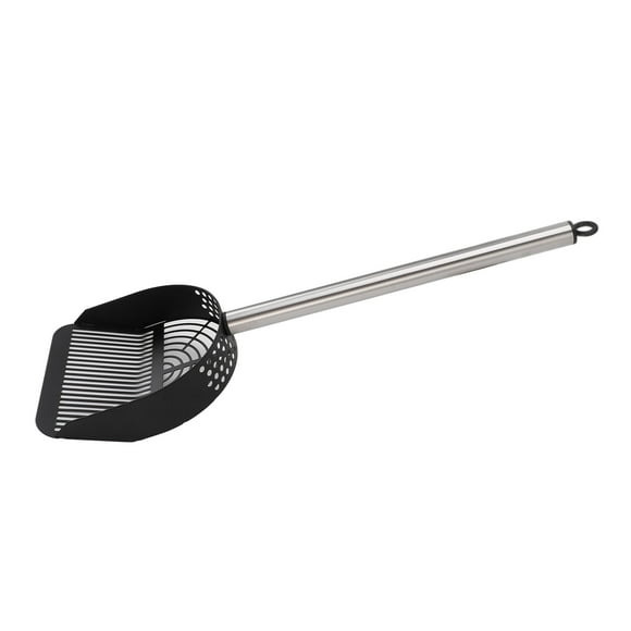 Cat Litter Scoop, Stainless Steel Long Handle Cat Scooper Non Stick Cat Litter Box Scooper Sifter Shovel, Pet Pooper Scooper Deep Shovel for Beaches Pet Cat Litter Boxes