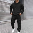 thumbnail image 2 of 2 Piece Tracksuit for Men Ghalytn Hoodie and Jogger Pants Set - Casual Fleece Sweat Outfit, 2 of 9