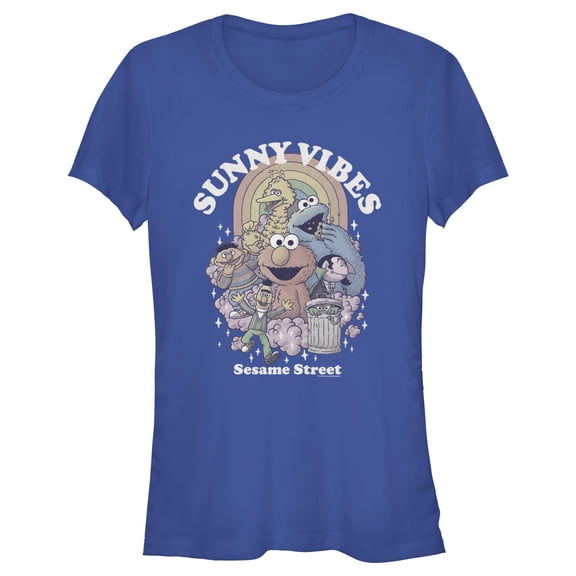 Junior's Sesame Street Sunny Vibes Group Graphic T-Shirt