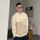 thumbnail image 4 of Camisetas para hombre, sudaderas estéticas empalmadas, tops a rayas, ropa masculina, negro, lujo, otoño 2024, diseñador coreano, social, xl, emo, 4 of 5