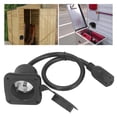 thumbnail image 1 of Enchufe De Entrada De Alimentación De CA, 2 Polos, 3 Cables, Entrada De Brida De 15 A, Resistencia A La Humedad, Enchufe De EE. UU. UU. De 125 V, Enchufe De Puerto De CA RV Para Casas, 1 of 7