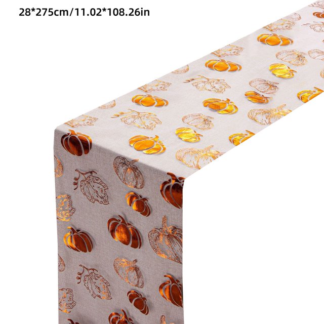 Thanksgiving Table Runner,Thanksgiving Table Flags Decorative Tablecloths Pumpkin Print Dining Table Ambience Setting Table Runner,Holiday Table Runners,Thanksgiving Table Setting