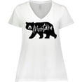 thumbnail image 3 of Inktastic Montana Black Bear Silhouette Women's Plus Size V-Neck T-Shirt, 3 of 5