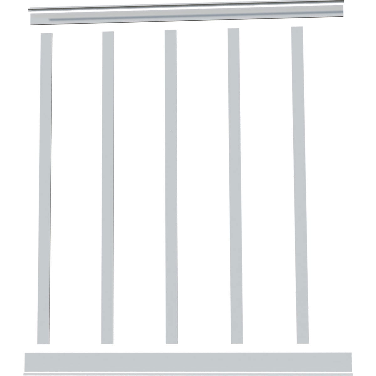 104" Height with 12" to 15" Wide Adjustable Wall Panels, Deluxe Shaker 8' PVC Wainscoting Kit, (for heights up to 104"H)