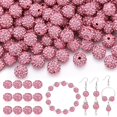thumbnail image 1 of Perlas TINKRSTUFF con diamantes de imitación rosas, 200 unidades, 1 cm, 5 m, línea, 1 of 6