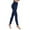 Navy, variant on BVOFAR Women's High Waist Yoga Pants Cutout Ripped Tummy Control Legging Workout Running Skinny Leggings Solid Color Casual Comfy Pant