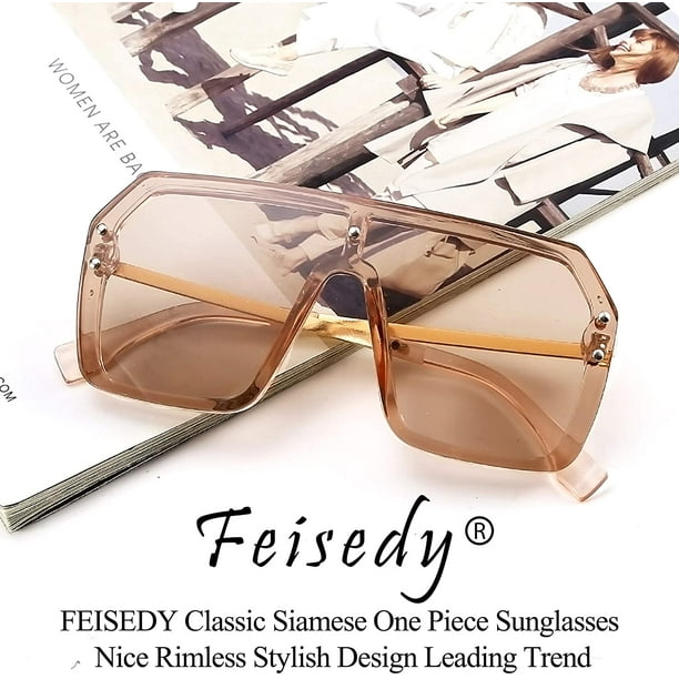 Classic Siamese Sunglasses Amazon.com: FEISEDY Classic Siamese One Piece Sunglasses  main image 4