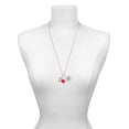 thumbnail image 3 of Delight Jewelry Silvertone Crystal Initial - D - Red Heart Nurse Strong Zoe Necklace, 3 of 4