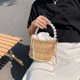 thumbnail image 3 of Bolso de hombro de cesta tejida de ratán para mujer a la moda bolsos de cadena de perlas informales Tmvgtek Oficina Multiescena Multifunción, 3 of 9