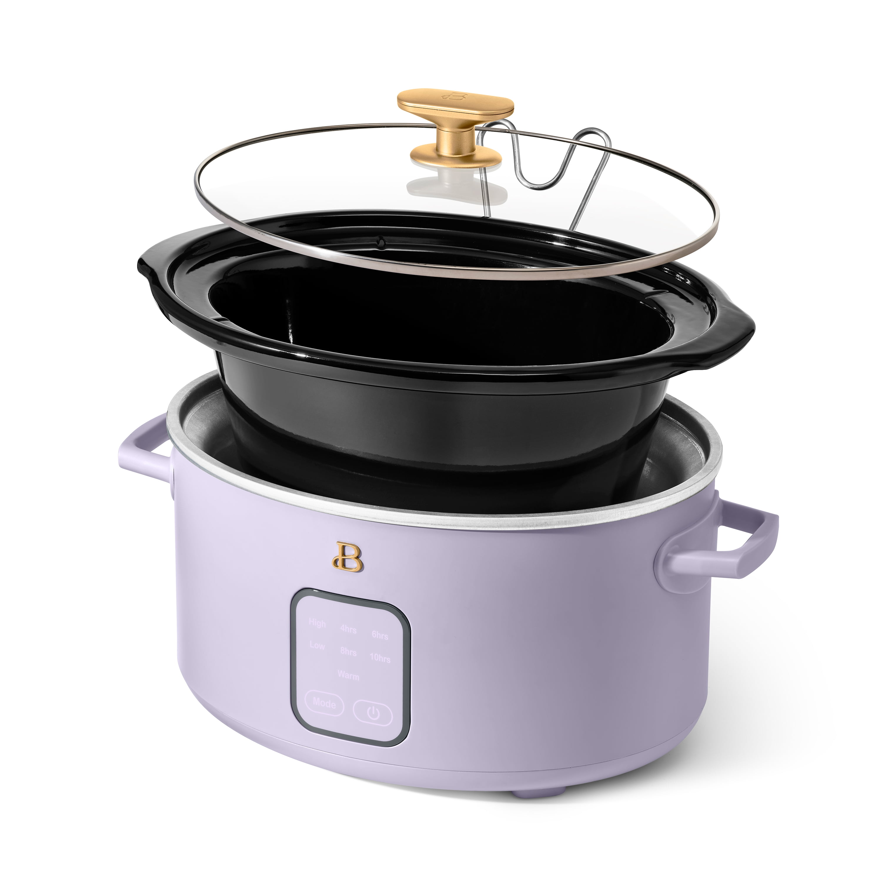Beautiful 4Qt Slow Cooker with Touch-Activated Display, Lavender by Drew Barrymore