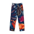 thumbnail image 4 of Sigee Tropical Flower Print Men's Pajama Pants - Soft Lounge Sleep Bottoms with Elastic Waistband and Pockets-, 4 of 9