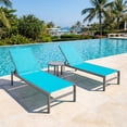 thumbnail image 4 of Costway Lot de 2 Chaises Longues de Patio à 6 Positions en Aluminium, Fauteuil Inclinable Réglable, Turquoise, 4 of 9