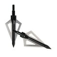 thumbnail image 2 of 100gr Hunting Broadheads 3 Blades Steel Arrow Heads Replaceable Outdoor Shooting, Pack of 12, 2 of 3