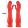 thumbnail image 6 of Hadanceo 1 Pair Cleaning Gloves Extended Sleeve Waterproof Soft Non-slip Protective Cleaning Solid Color Elastic Comfortable Emulsion Gloves for Car Wash, 6 of 8