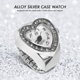 thumbnail image 3 of 1 Pce Bague Élastique Montre Forme Cœur Montre Quartz Montre Rétro pour Hommes Femmes, 3 of 5