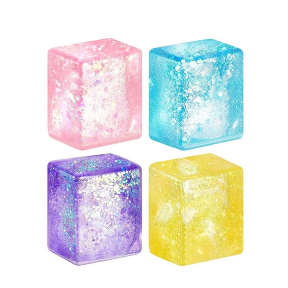 Sugar Ball Squishy, Stress Cube Squishy Stress Balls, Sensory Fidget Toys For Anxiety Stress Relief For Autism Goodie Bags, Classroom Prizes, Pinata Filler, Birthday,1Pcs Random Color