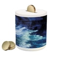 thumbnail image 1 of Space Piggy Bank, Nebula Gas Cloud on Celestial Sphere Universe Themed Infinity Design Galaxy Art Print, Ceramic Coin Bank Money Box for Cash Saving, 3.6" X 3.2", Dark Blue, by Ambesonne, 1 of 4