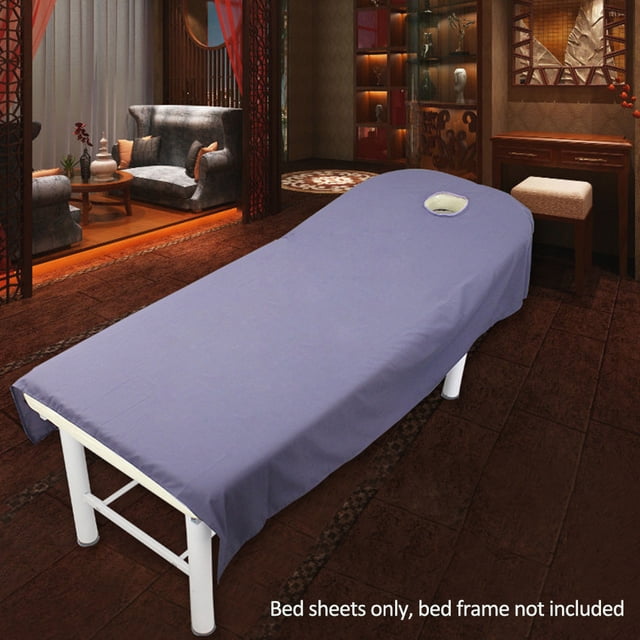 Cosmetic salon sheets SPA massage bed table cover sheets with hole