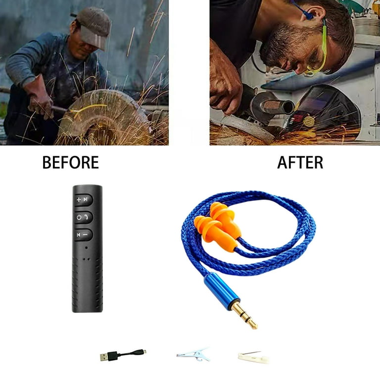 Headset Ear Plug Headphones for Work Noise Cancelling Earbuds with