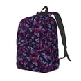 thumbnail image 1 of Disketp Purple Butterfly Mochila de Lona Estampada, Mochila Escolar de Viaje Ligera para Estudiantes y Portátil-Medium, 1 of 5