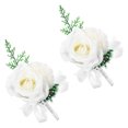 thumbnail image 4 of 2Pcs Artificial Flower Corsage Simulation Flower Brooch Wedding Photographic Prop, 4 of 5