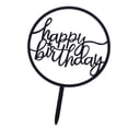 thumbnail image 3 of GOOHOCHY Black Acrylic Birthday Cake Topper for Decoration Premium Plastic Material Round Shape 6.3 Inches, 3 of 7